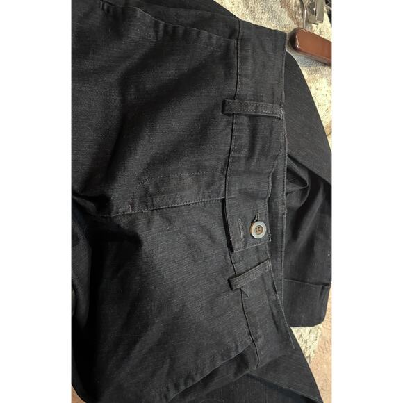 Women’s Denim Trouser Pants Size 4 Wide Leg Cuffed A-Line Dark Wash Dress Jeans - Picture 7 of 8